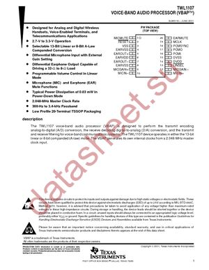 TWL1107PWR datasheet  